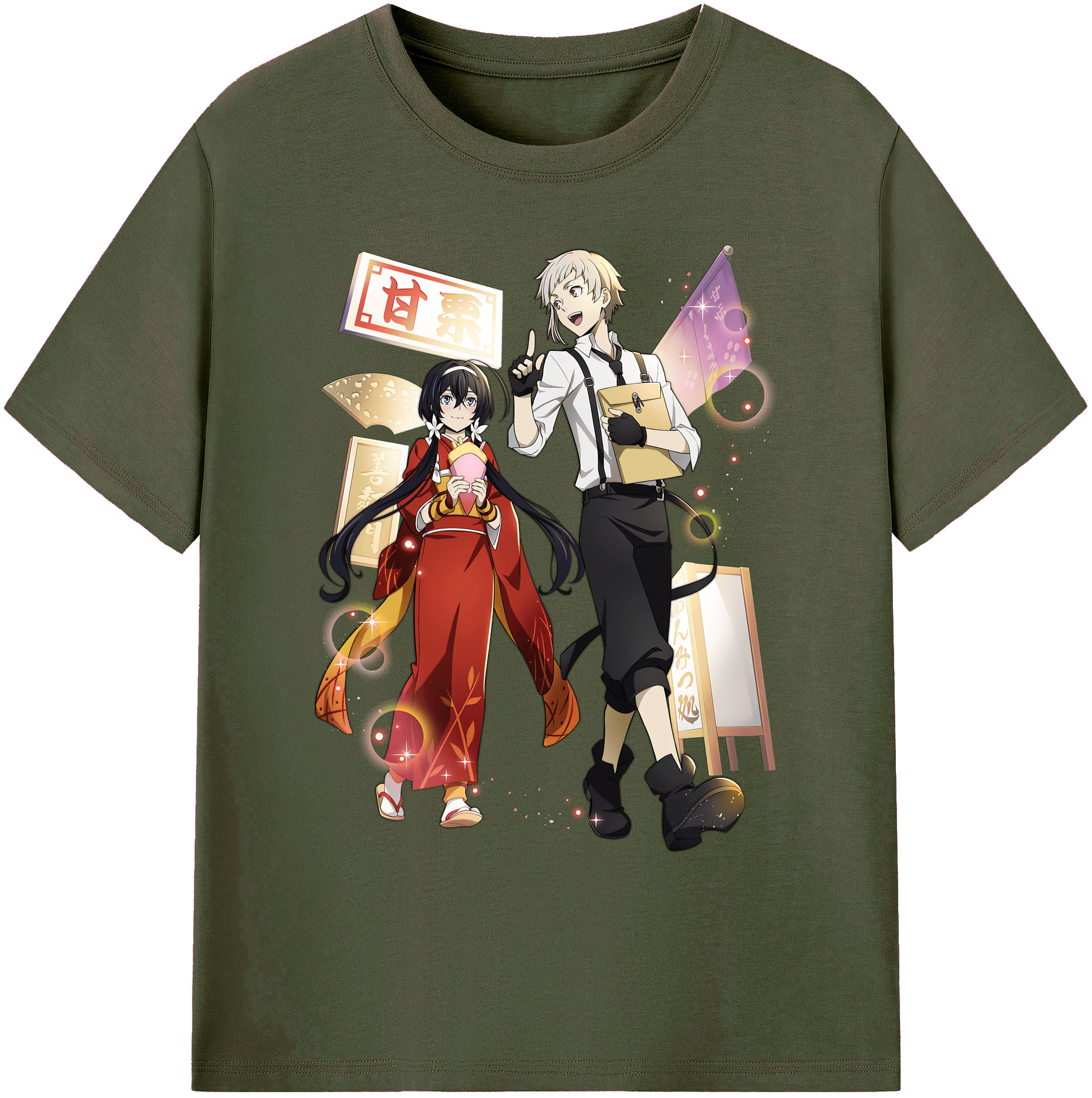（画像用） 文豪ストレイドッグス Bungo Stray Dogs 綿100％ メンズ半袖Tシャツ｜肌触りやわらか＆通気性